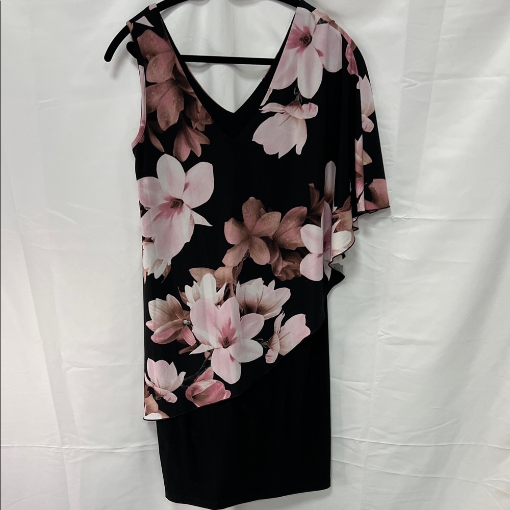 Floral Black and Pink Dress